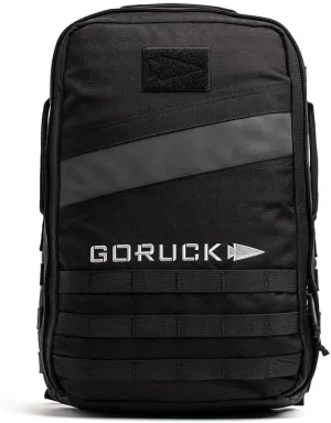 GORUCK Rucker 4.0 20L Black with White Embroidery - Purpose Built Rucking Backpack, Military Weight Training Rucksack w/Ruck Plate Pocket and Extra Padded Straps