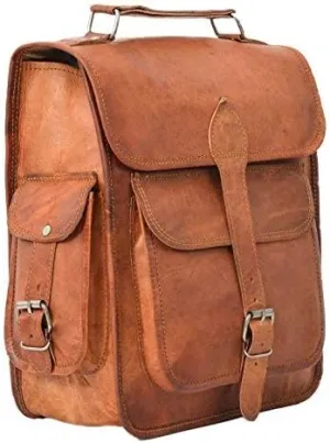 Gusti Backpack/Rucksack Leather - Eleanor College Backpack Leather Backpack City Backpack/City Rucksack Vintage Brown true leather