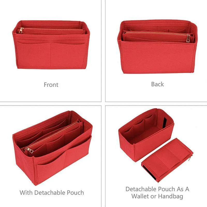 Handbag Insert 1PC 4Colours 3Sizes Felt Tote Purse Pouch