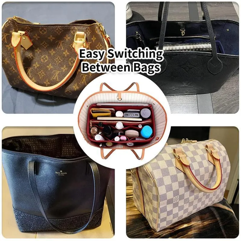 Handbag Insert 1PC 4Colours 3Sizes Felt Tote Purse Pouch