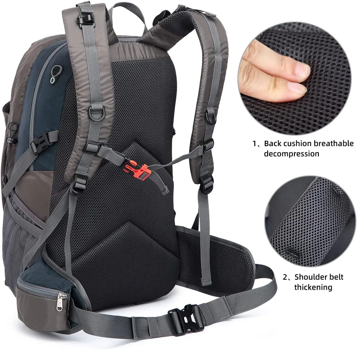 Hiking Backpack 40L Waterproof Hiking Daypack with Rain Cover, Outdoor Trekking Travel Backpacks for Men Women
