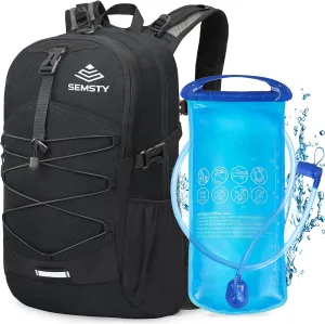 Hiking Backpack with 2L Water Bladder, Hiking Water Backpack with Rain Cover, Insulated Hydration Backpack for Cycling