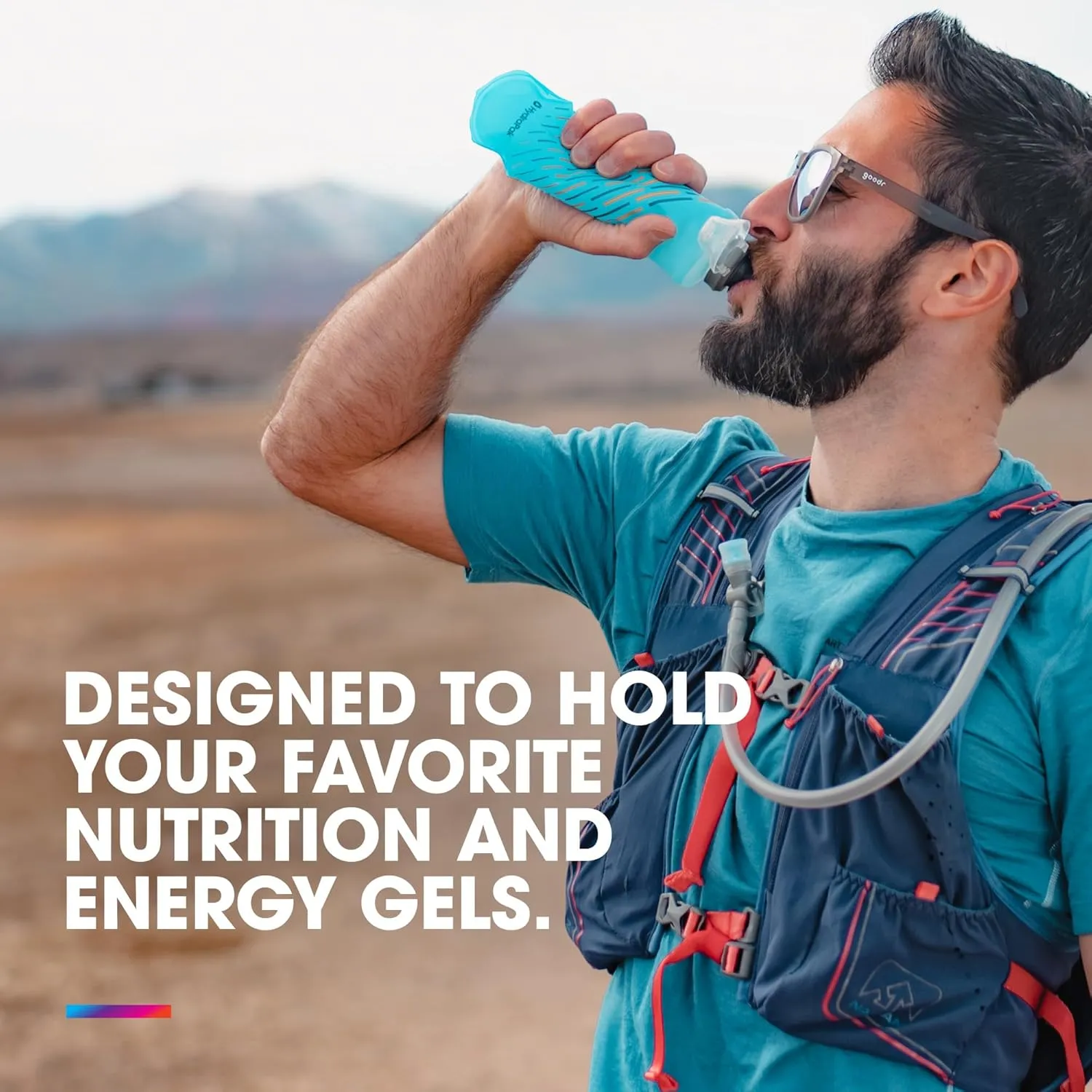 HydraPak SoftFlask - Collapsible Nutrition Flask (150ml or 250ml) - BPA Free, Easy Open Cap, Foldable, Lightweight