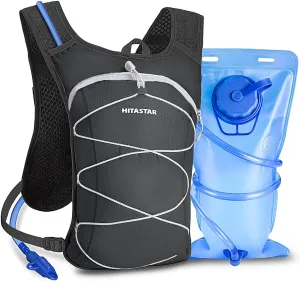 Hydration Backpack with 2L Hydration Bladder Lightweight Water Backpack Climbing Pouch for Hiking Hydration Pack for Running Cycling Hiking