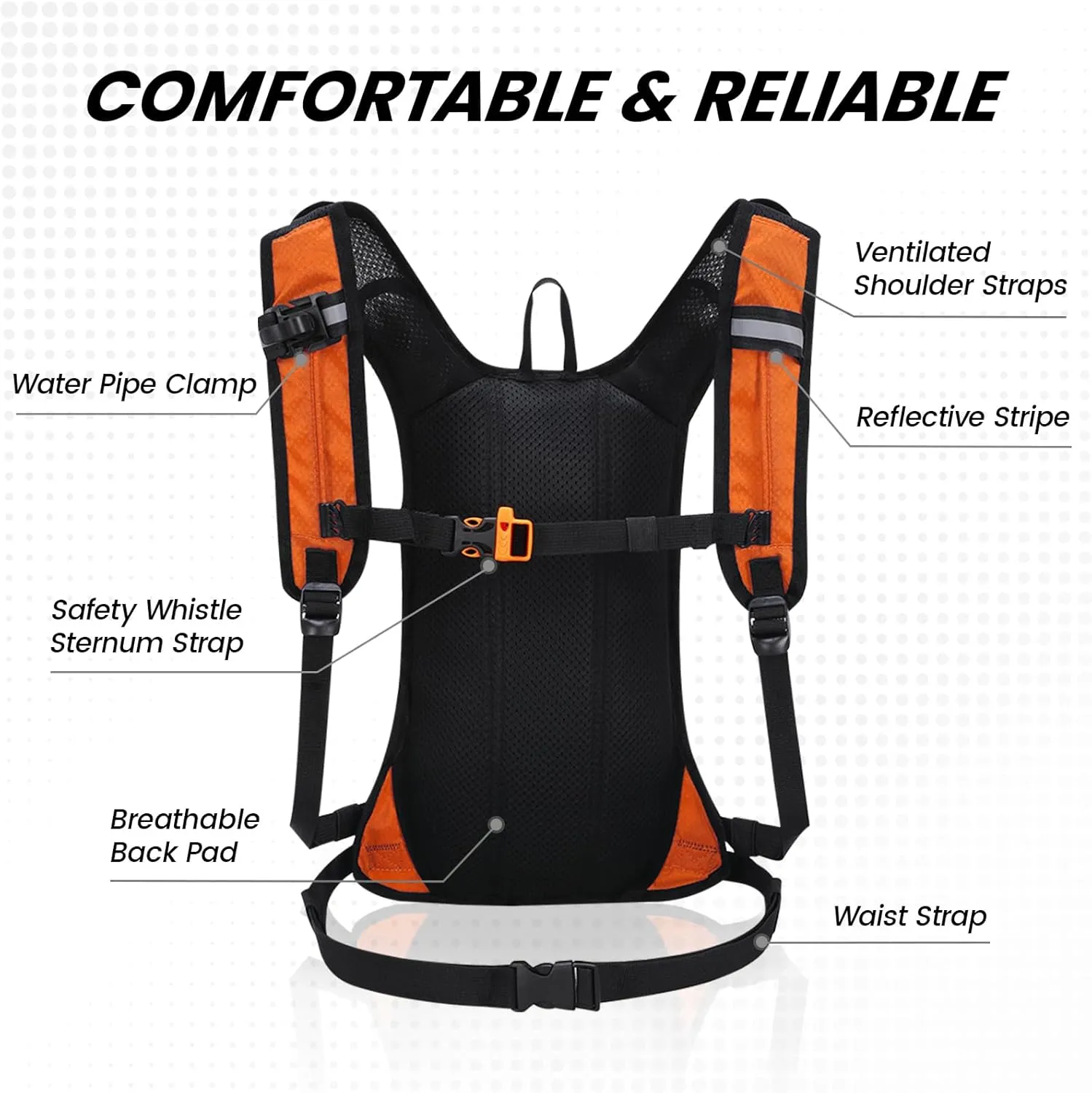 Hydration Pack Backpack for Women & Men, Lightweight Water Backpack with 2L Water Bladder for Hiking Cycling Running Biking