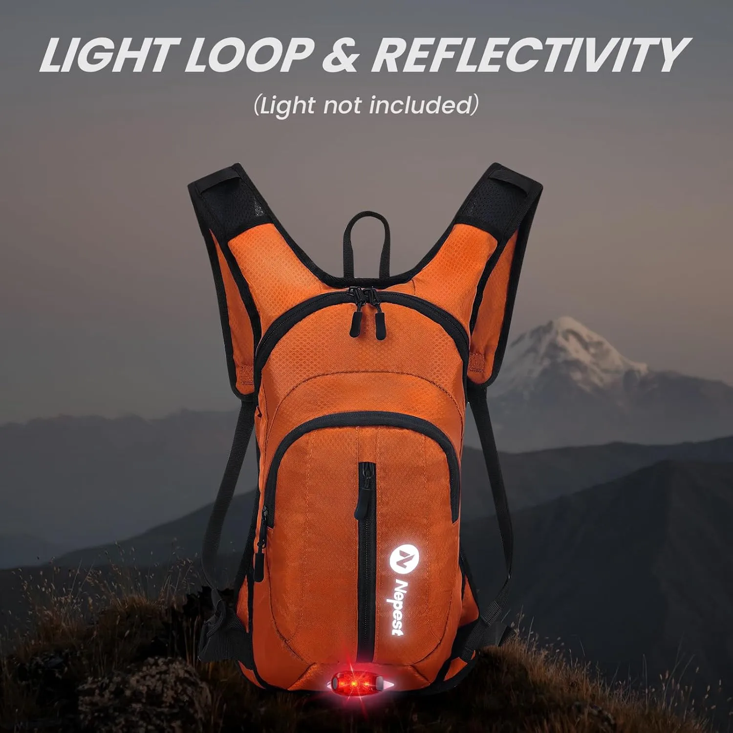 Hydration Pack Backpack for Women & Men, Lightweight Water Backpack with 2L Water Bladder for Hiking Cycling Running Biking