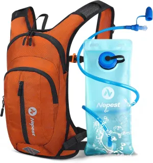 Hydration Pack Backpack for Women & Men, Lightweight Water Backpack with 2L Water Bladder for Hiking Cycling Running Biking