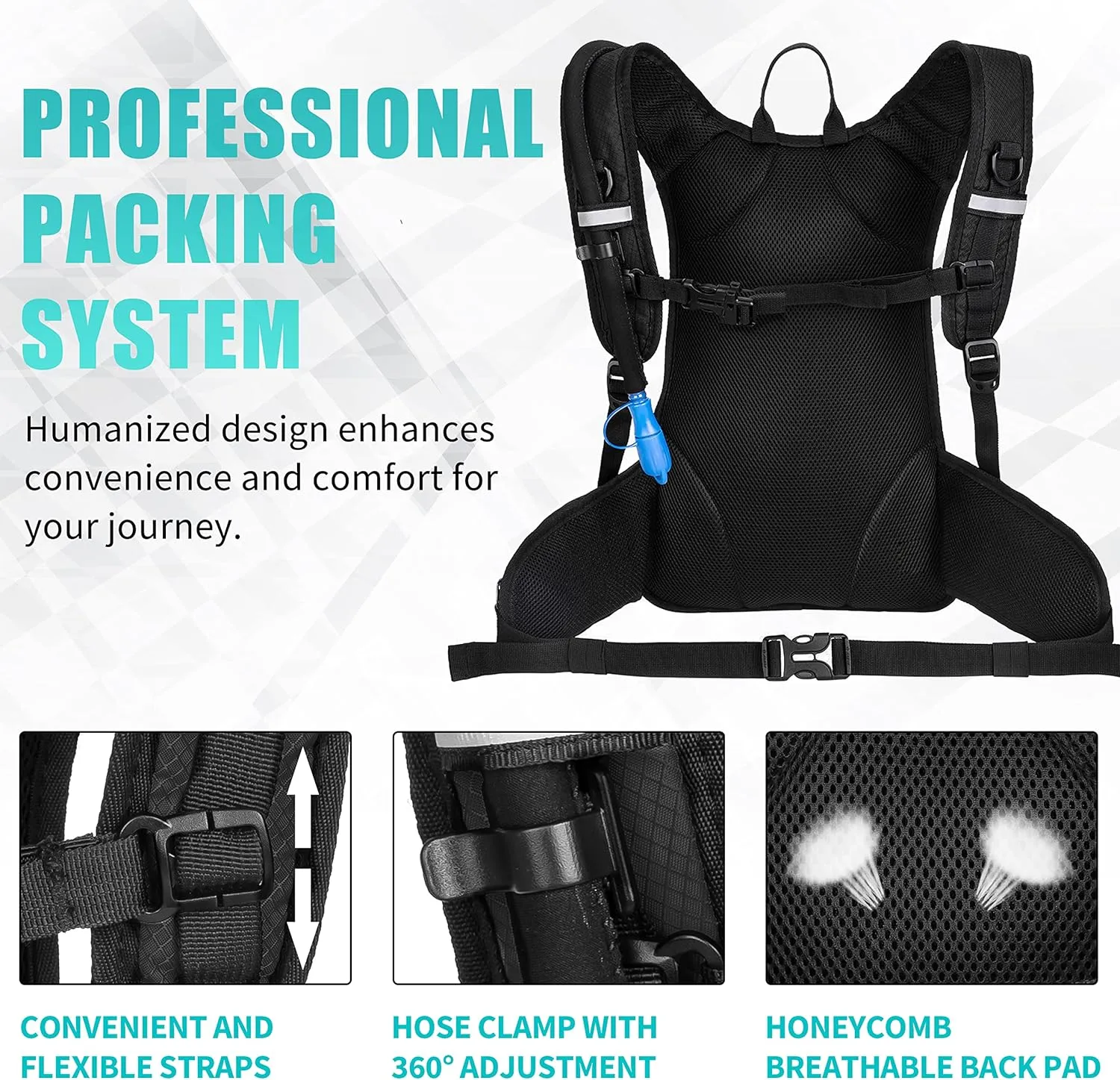 Hydration Pack Hiking Water Backpack - Miracol Insulated Water Bag with 2L Bladder
