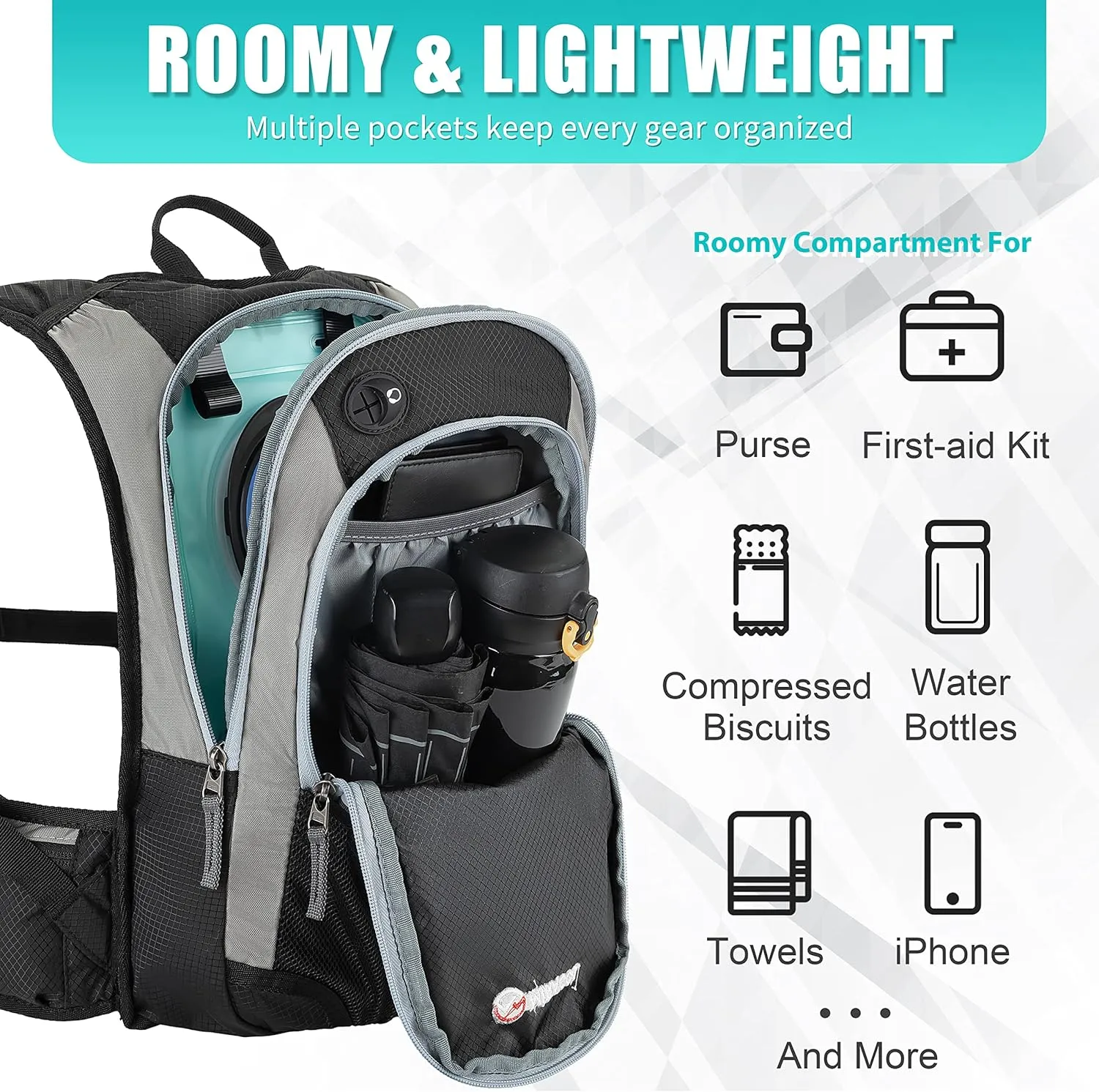 Hydration Pack Hiking Water Backpack - Miracol Insulated Water Bag with 2L Bladder