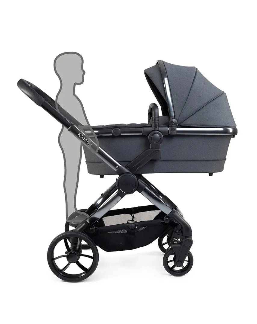 iCandy Peach 7 Complete Bundle - Phantom / Dark Grey (Black Parasol)