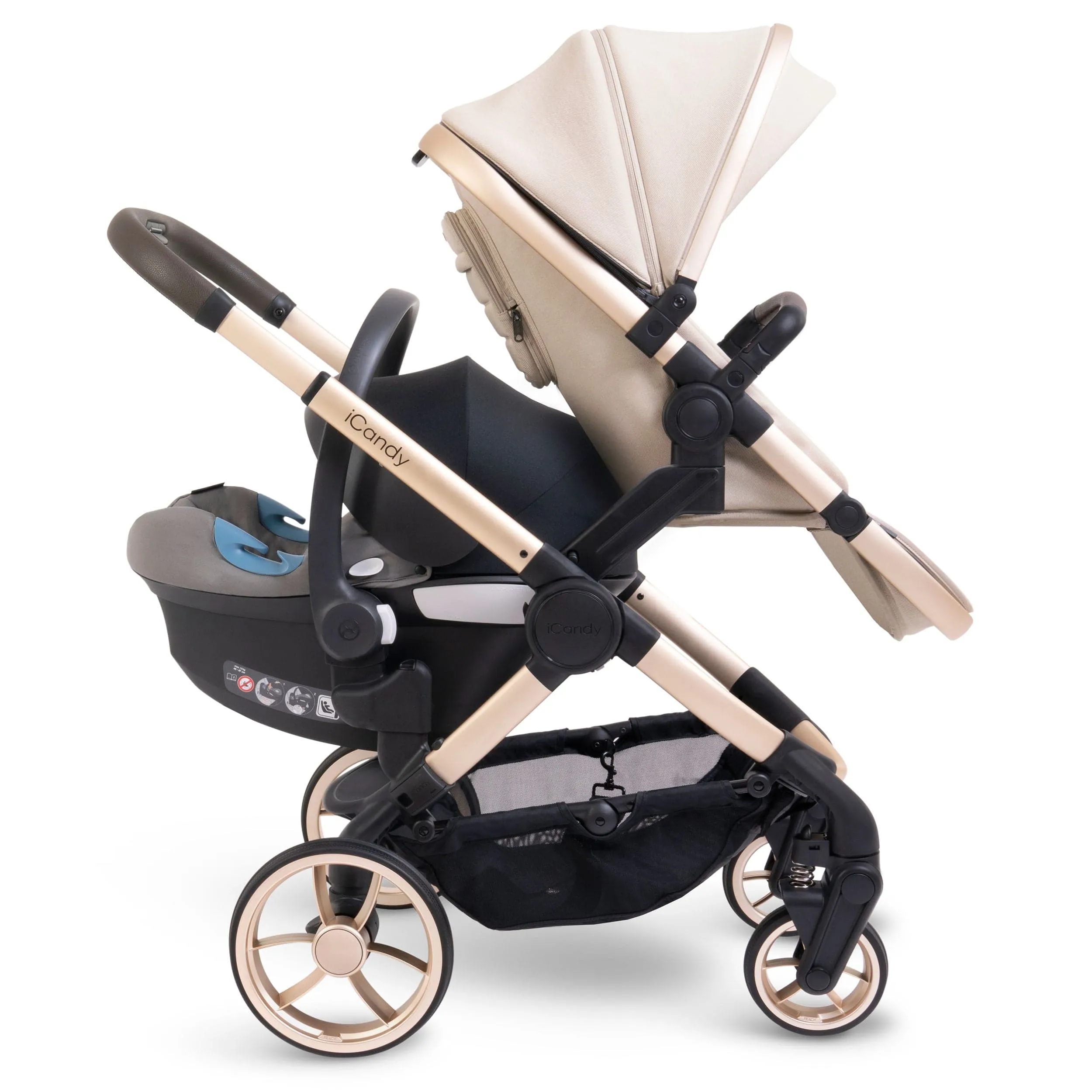 iCandy Peach 7 Double Complete Maxi-Cosi Travel System in Biscotti