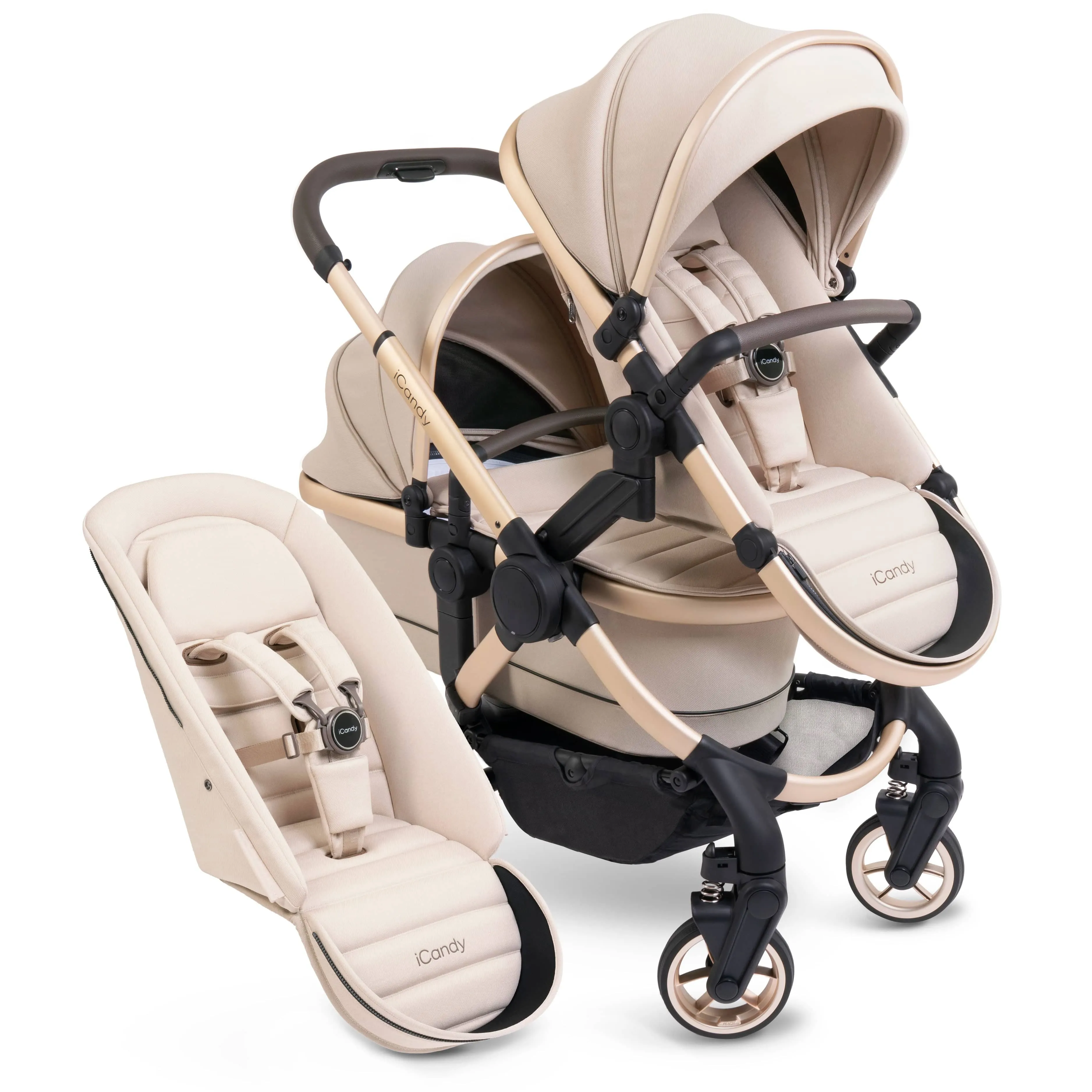 iCandy Peach 7 Double Complete Maxi-Cosi Travel System in Biscotti