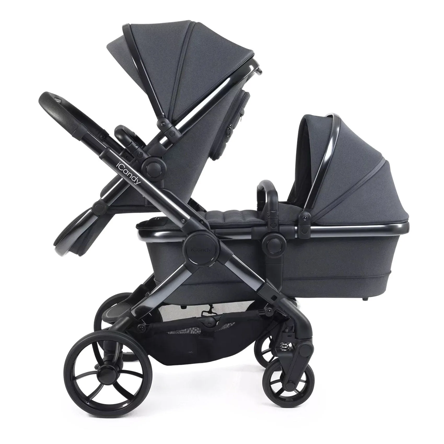 iCandy Peach 7 Double Complete Maxi-Cosi Travel System in Dark Grey