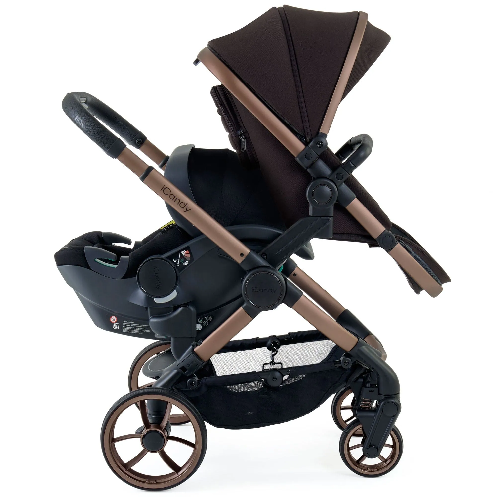 iCandy Peach 7 Double Complete Maxi-Cosi Travel System in Pecan
