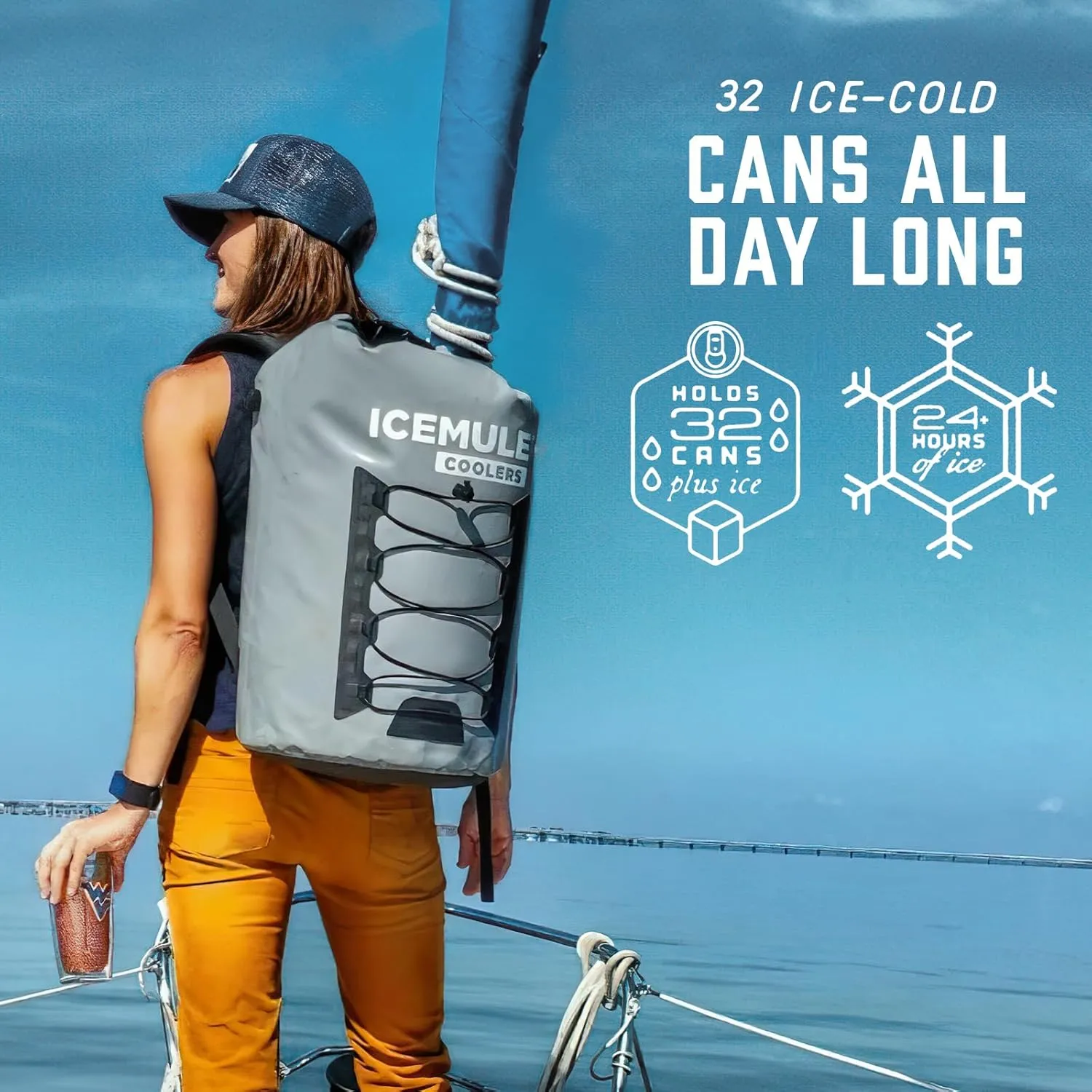ICEMULE Pro Collapsible Backpack Cooler – Hands Free, 100% Waterproof, 24  Hours Cooling, Soft Sided Cooler