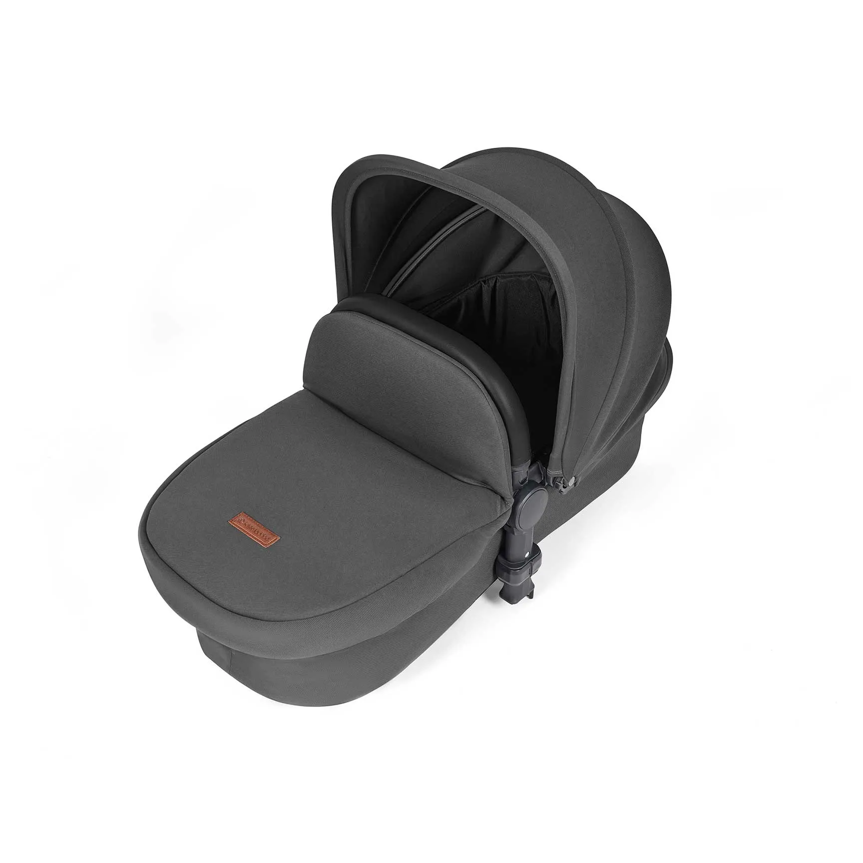 Ickle Bubba Stomp Luxe 2 in 1 Premium Pram - Black/Charcoal Grey/Black