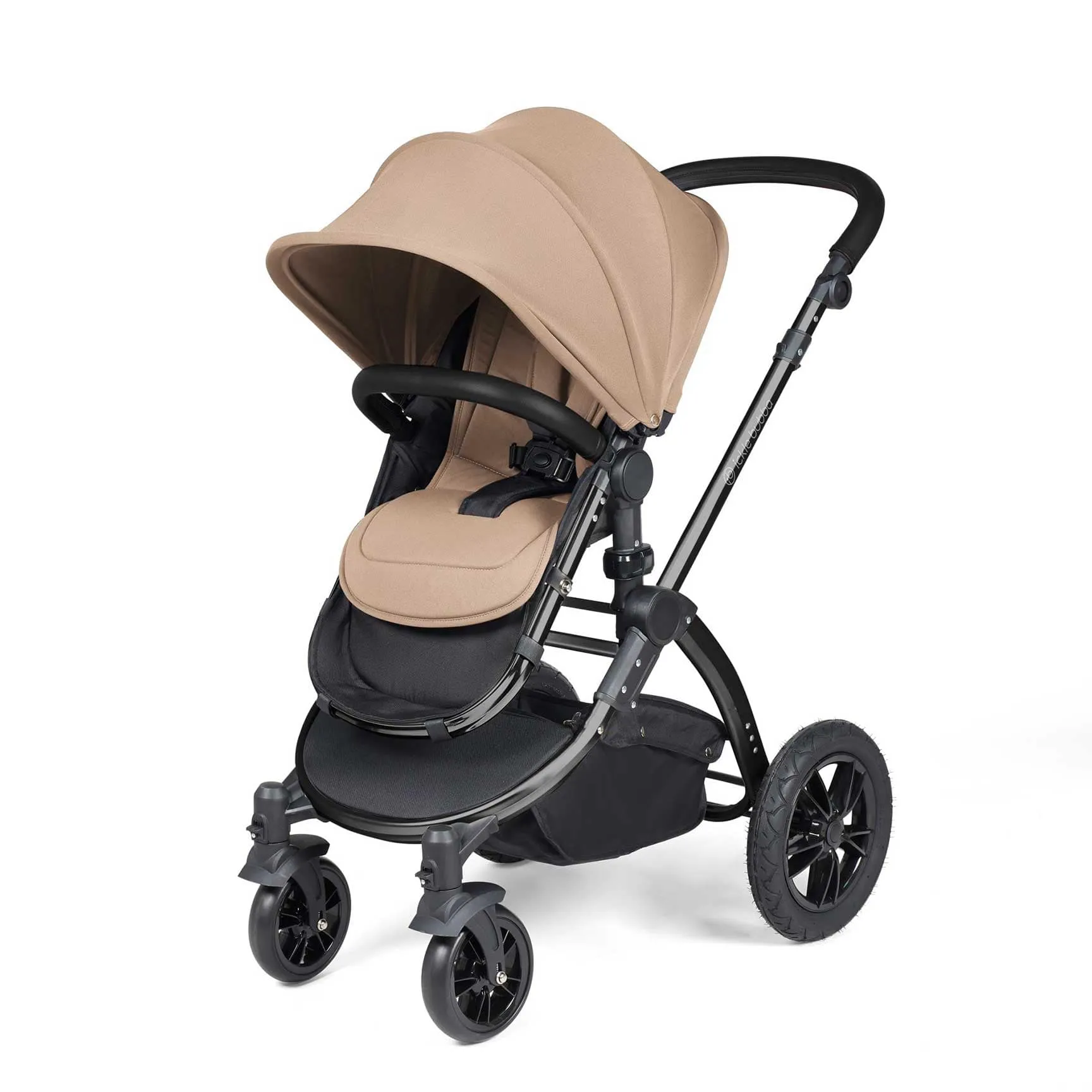 Ickle Bubba Stomp Luxe 2 in 1 Premium Pram - Black/Desert/Black