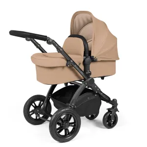 Ickle Bubba Stomp Luxe 2 in 1 Premium Pram - Black/Desert/Black
