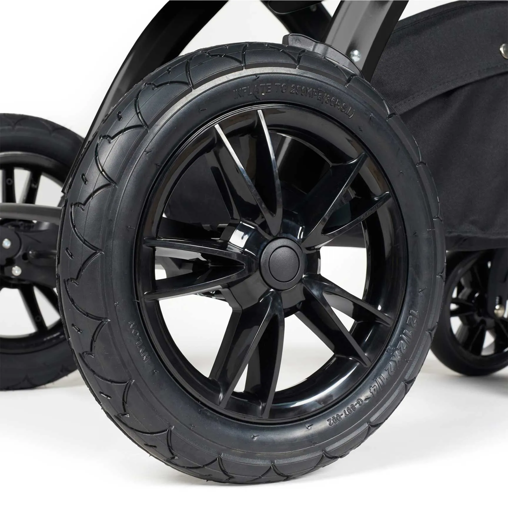 Ickle Bubba Stomp Luxe 2 in 1 Premium Pram - Black/Desert/Tan