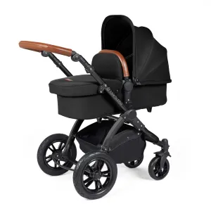 Ickle Bubba Stomp Luxe 2 in 1 Premium Pram - Black/Midnight/Tan
