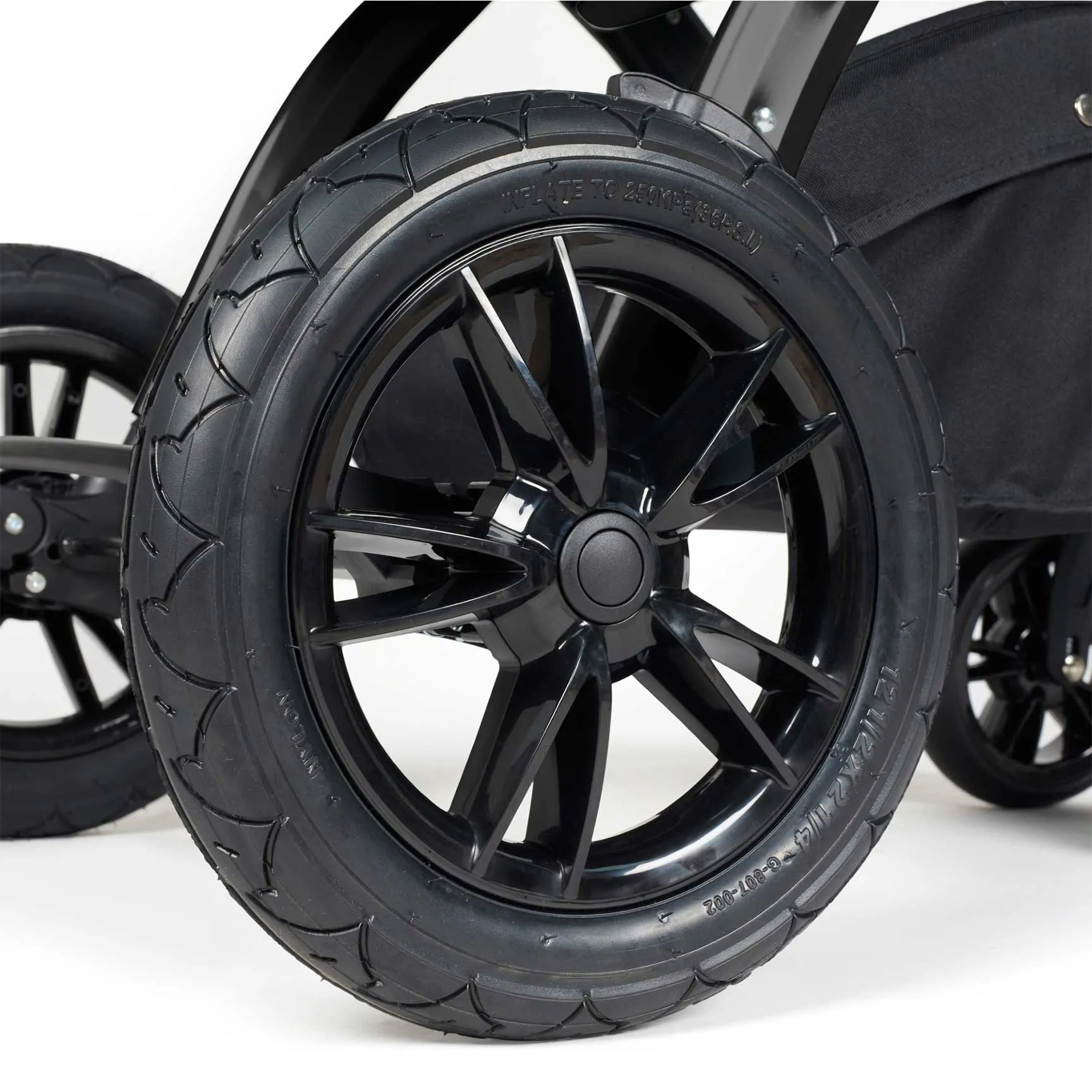 Ickle Bubba Stomp Luxe 2 in 1 Premium Pram - Black/Midnight/Tan