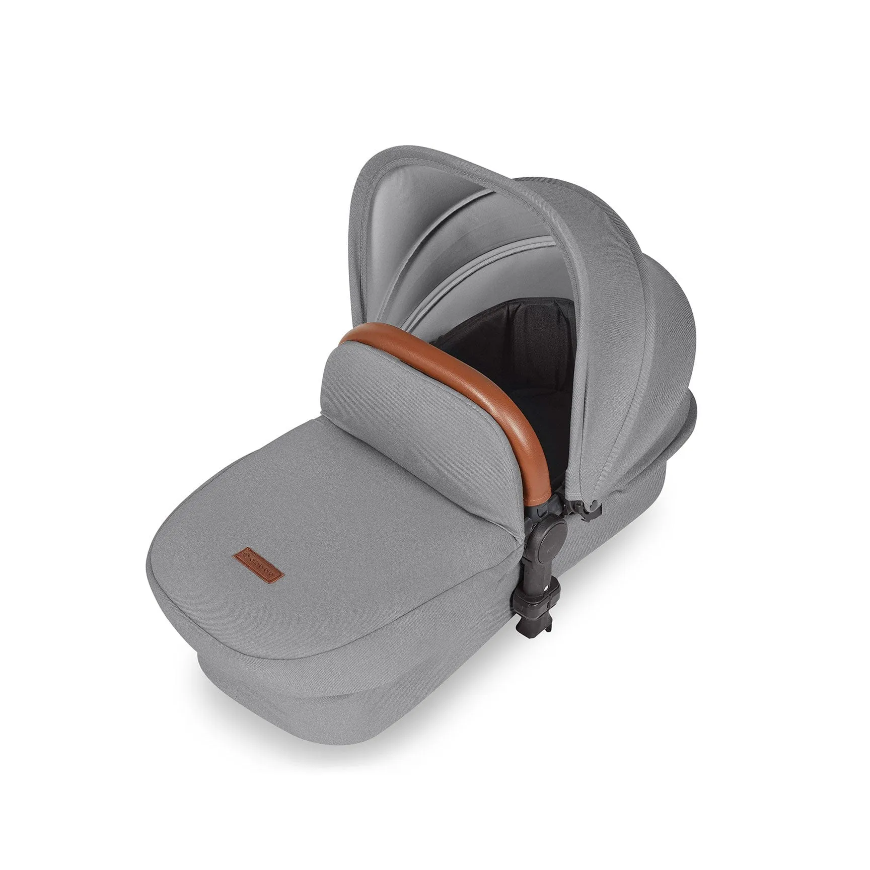 Ickle Bubba Stomp Luxe 2 in 1 Premium Pram - Black/Pearl Grey/Tan