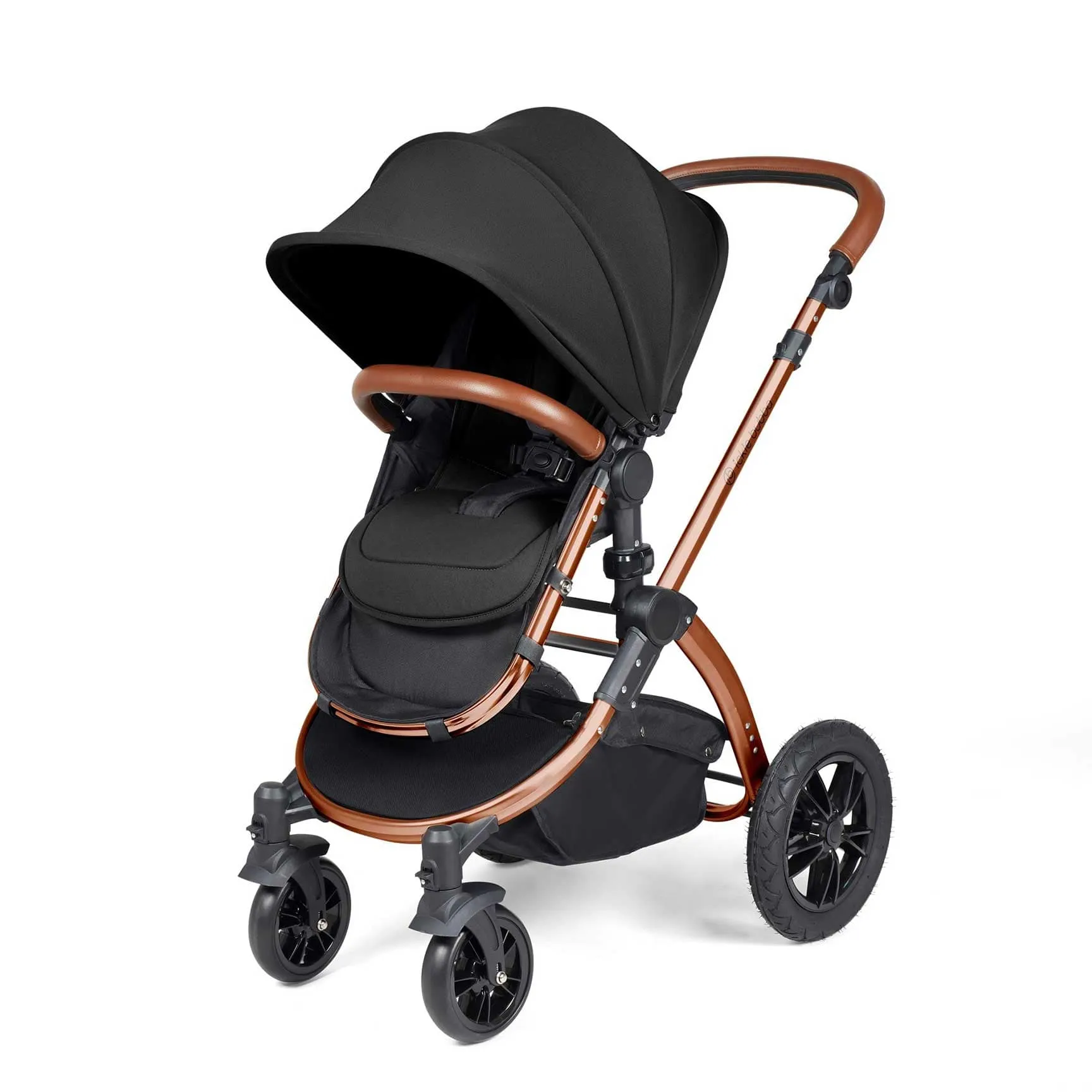 Ickle Bubba Stomp Luxe 2 in 1 Premium Pram - Bronze/Midnight/Tan