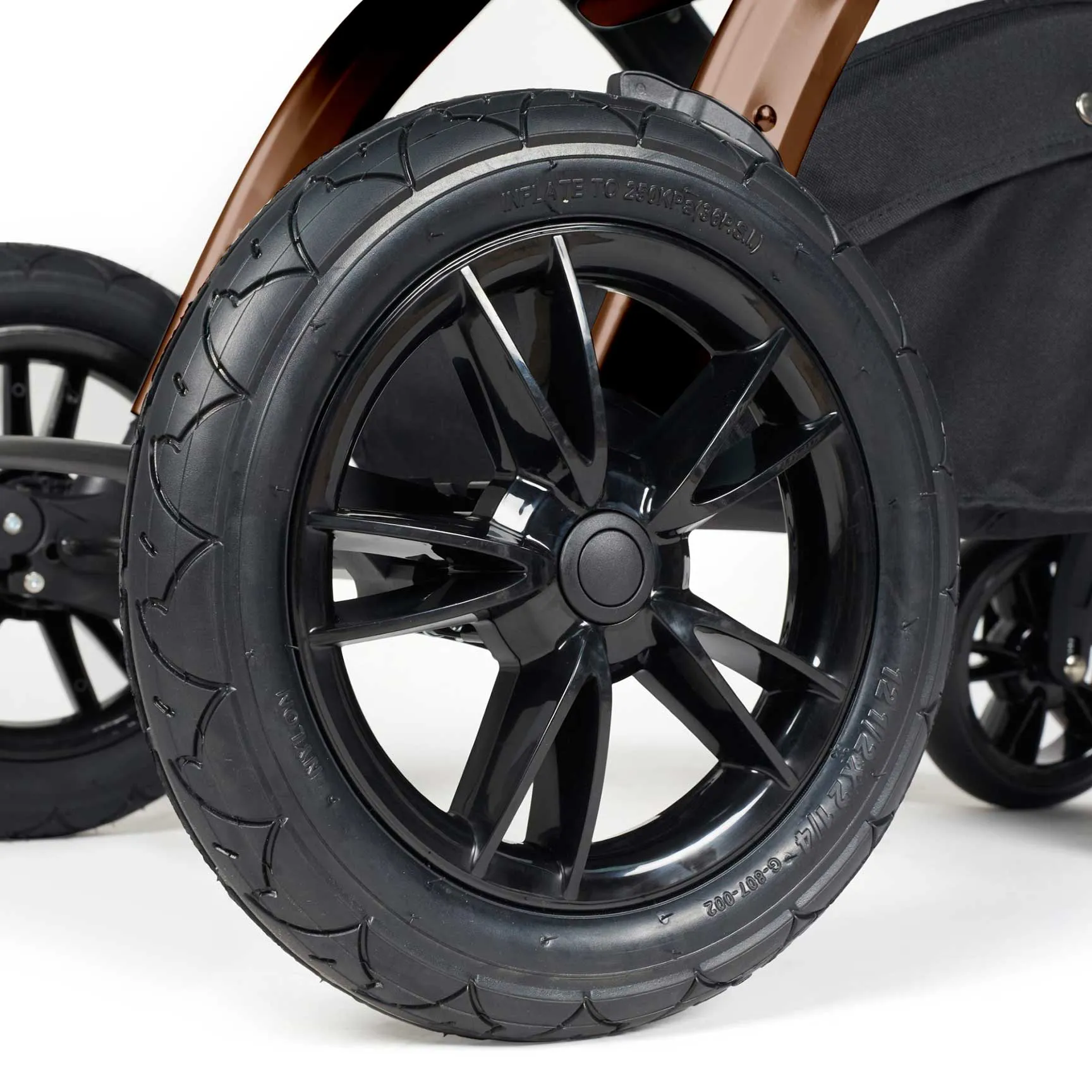 Ickle Bubba Stomp Luxe 2 in 1 Premium Pram - Bronze/Midnight/Tan