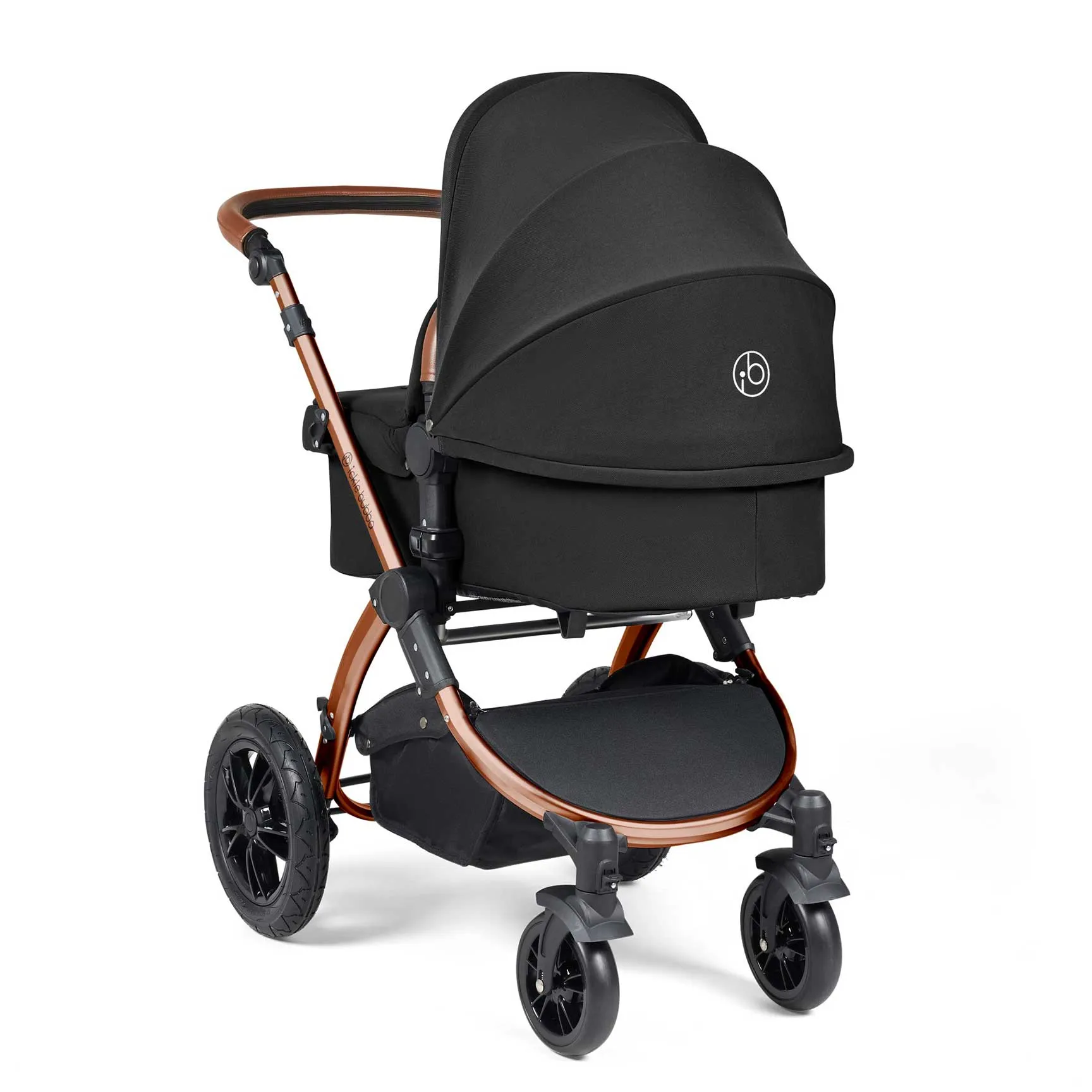 Ickle Bubba Stomp Luxe 2 in 1 Premium Pram - Bronze/Midnight/Tan