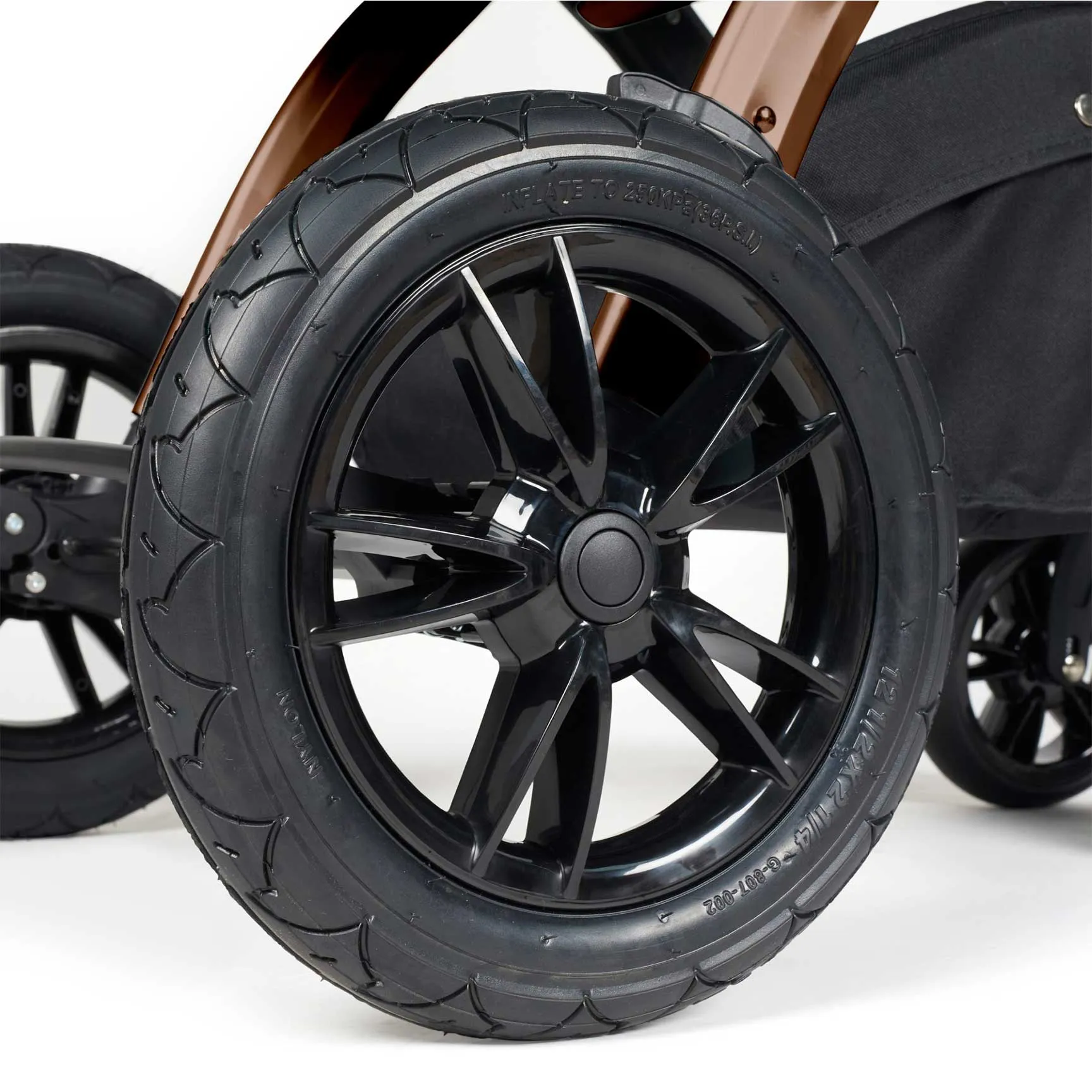 Ickle Bubba Stomp Luxe 2 in 1 Premium Pram - Bronze/Woodland/Black