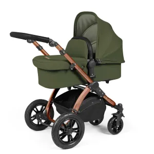 Ickle Bubba Stomp Luxe 2 in 1 Premium Pram - Bronze/Woodland/Black