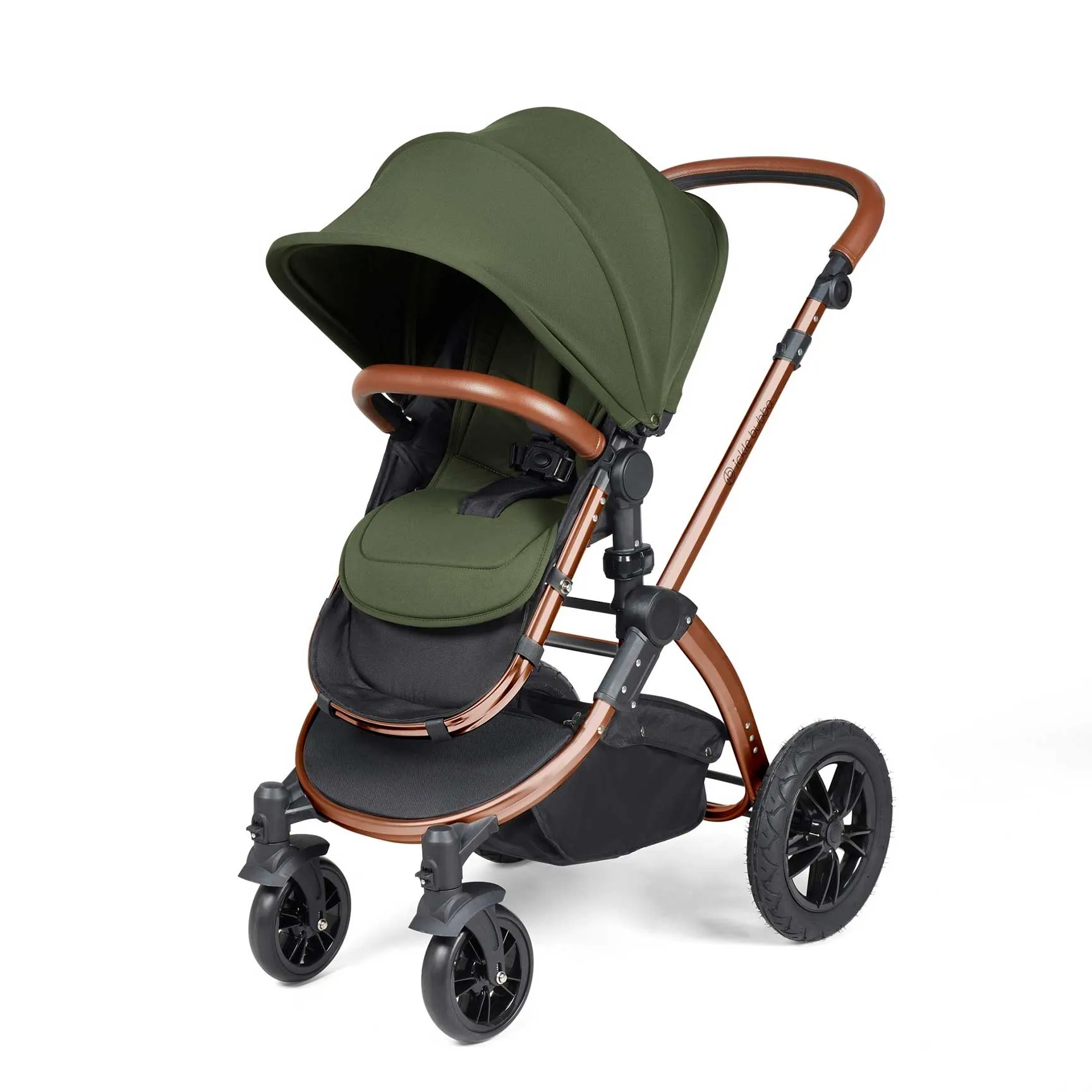 Ickle Bubba Stomp Luxe 2 in 1 Premium Pram - Bronze/Woodland/Tan