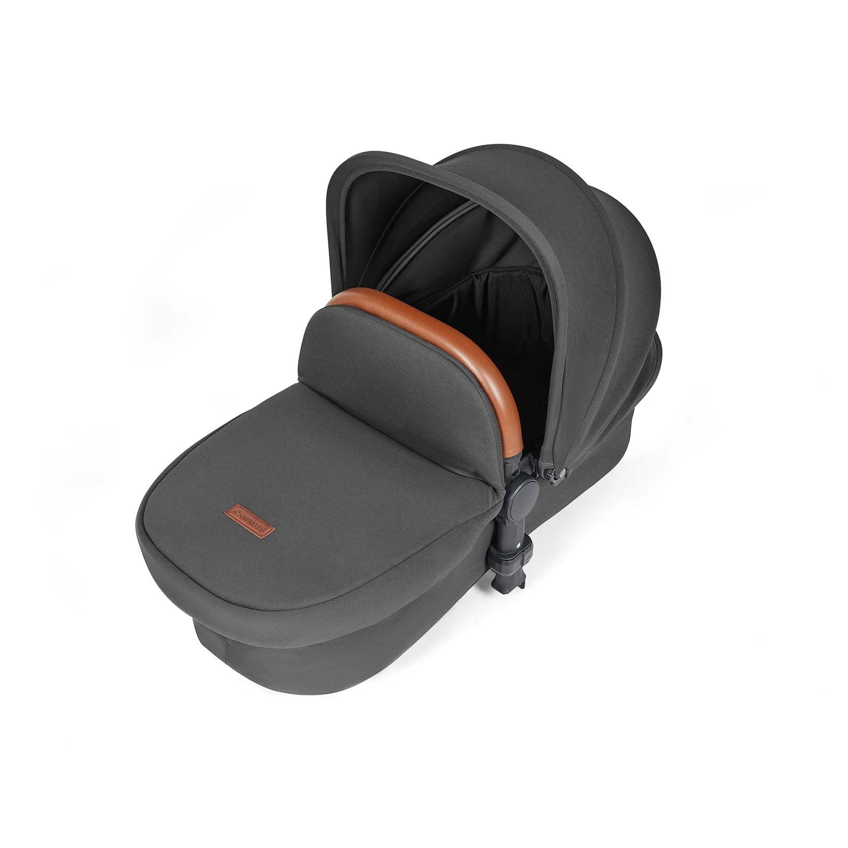 Ickle Bubba Stomp Luxe 2 in 1 Premium Pram - Silver/Charcoal Grey/Tan
