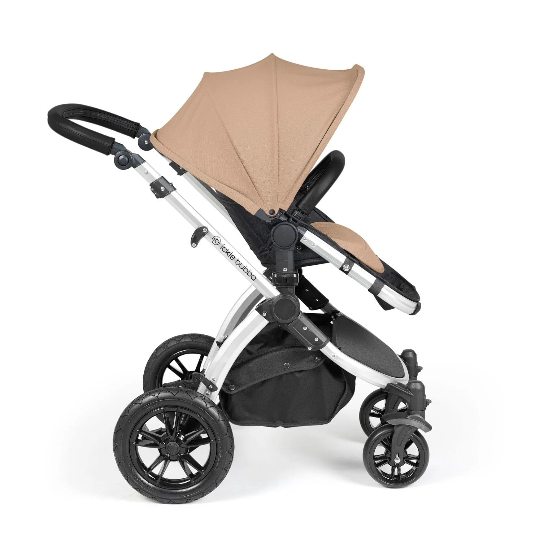 Ickle Bubba Stomp Luxe 2-in-1 Premium Pushchair in Silver/Desert/Black