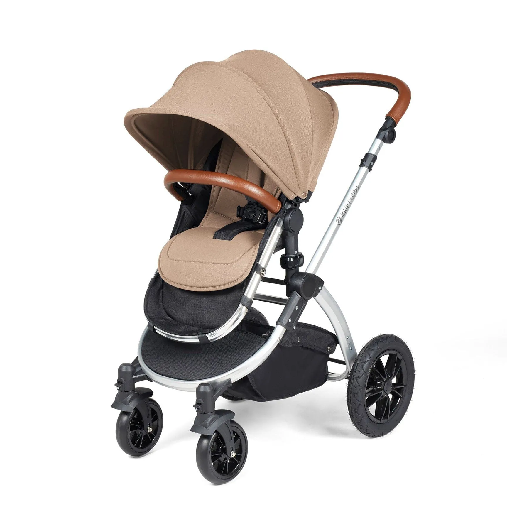 Ickle Bubba Stomp Luxe 2-in-1 Premium Pushchair in Silver/Desert/Tan