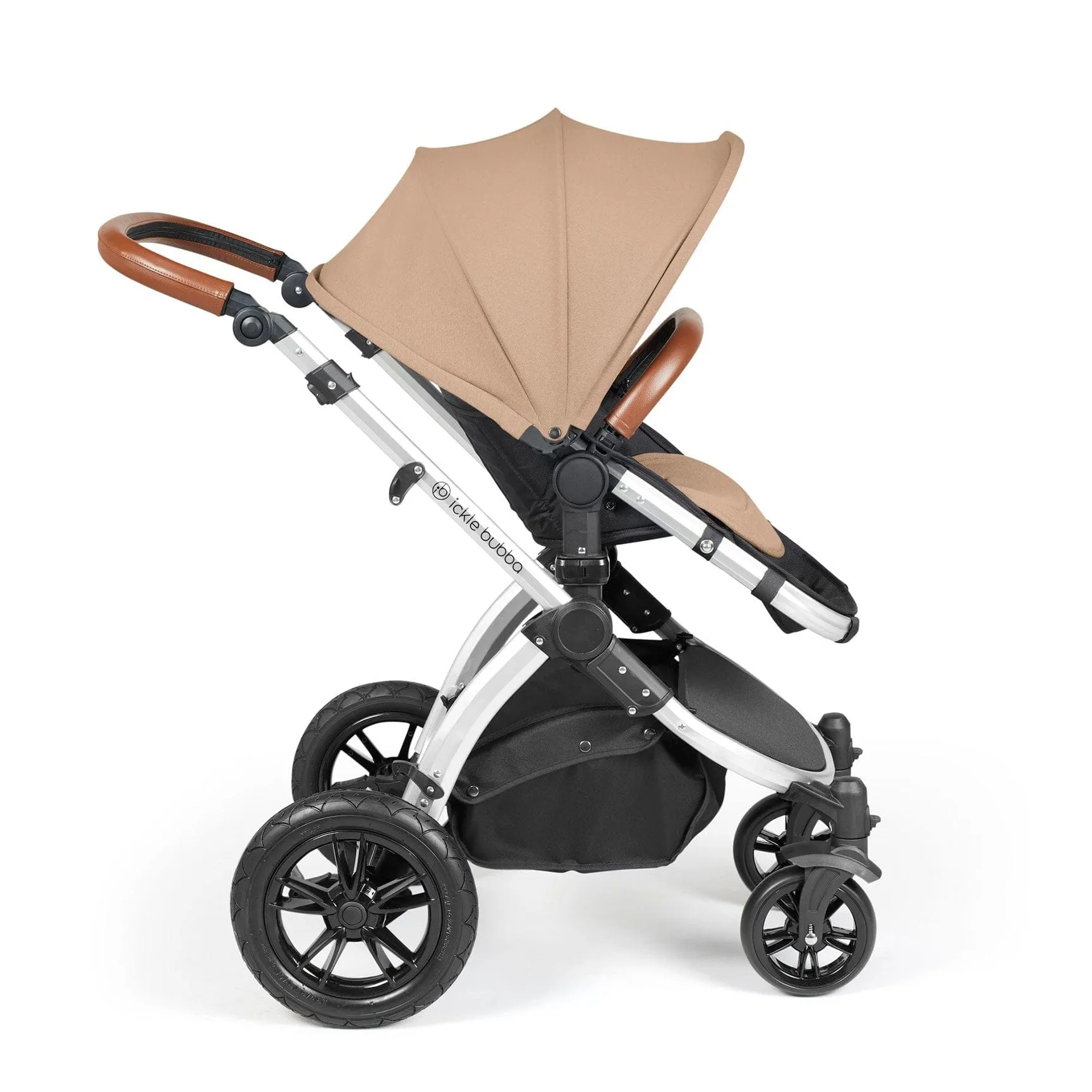 Ickle Bubba Stomp Luxe 2-in-1 Premium Pushchair in Silver/Desert/Tan