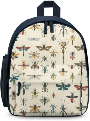 Insect Backpack Cute Mini Laptop Bag Travel Daypacks Adjustable Shoulder Strap Blue-style