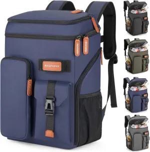Insulated Cooler Backpack,33 Cans Multifunctional Double Deck Leakproof Cooler Bag with Sternum Strap,Large Capacity Lightweight Travel Camping Beach Backpack
