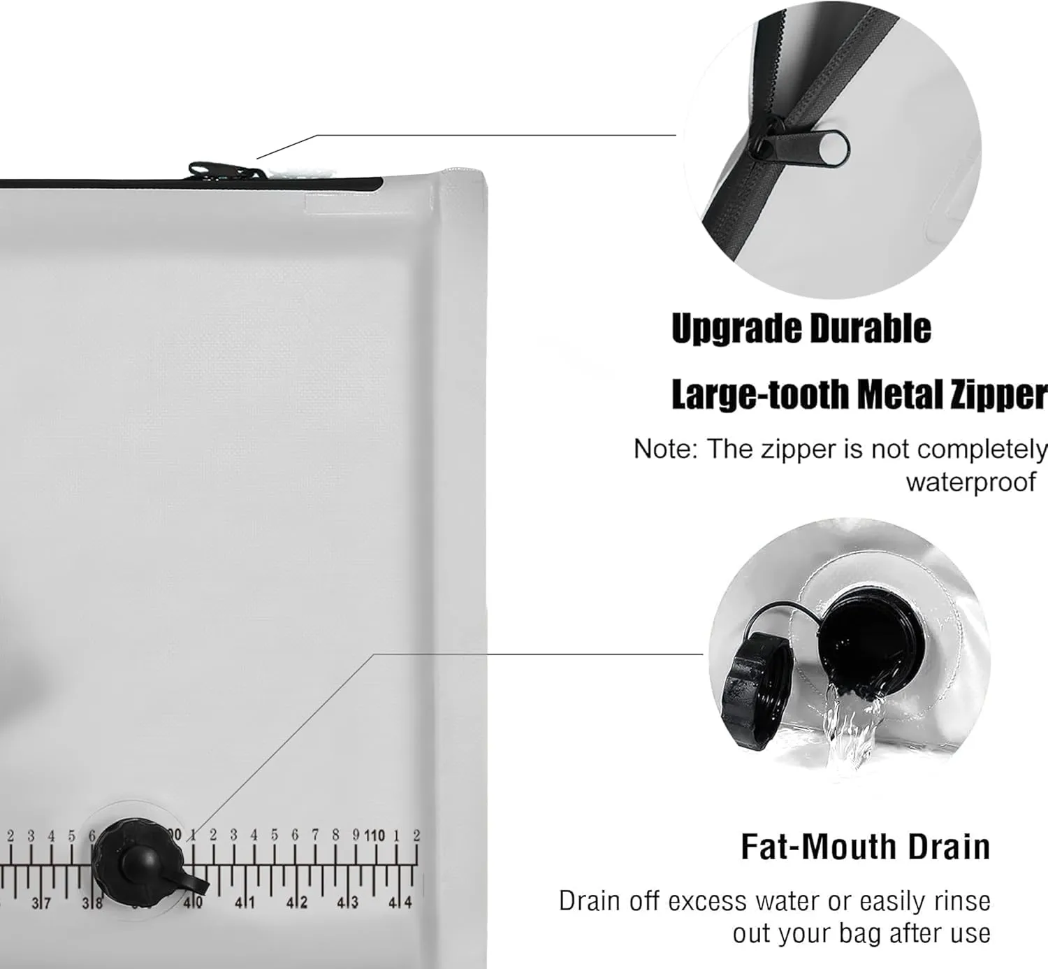 Insulated Fish Bag Cooler for Fishing 40x17 47x17Inches,Kill Bag with Drain Valve
