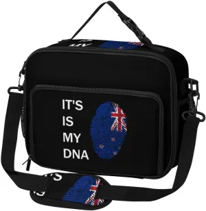 It's Is My DNA New Zealand Large Insulated Lunch Bag Reusable Lunch Cooler Bags Tote for Work Picnic Outdoor