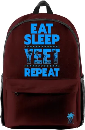 Jey Uso Eat Sleep Yeet Repeat Backpack Women Men Rucksack Unisex Travel Bag Packsack Casual Daypack (Brown,One Size)
