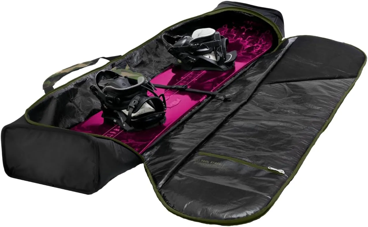JYRKKÄ Padded Snowboard Bag - Snowboard Travel Bag with Internal Pockets for Snowboarding Gear