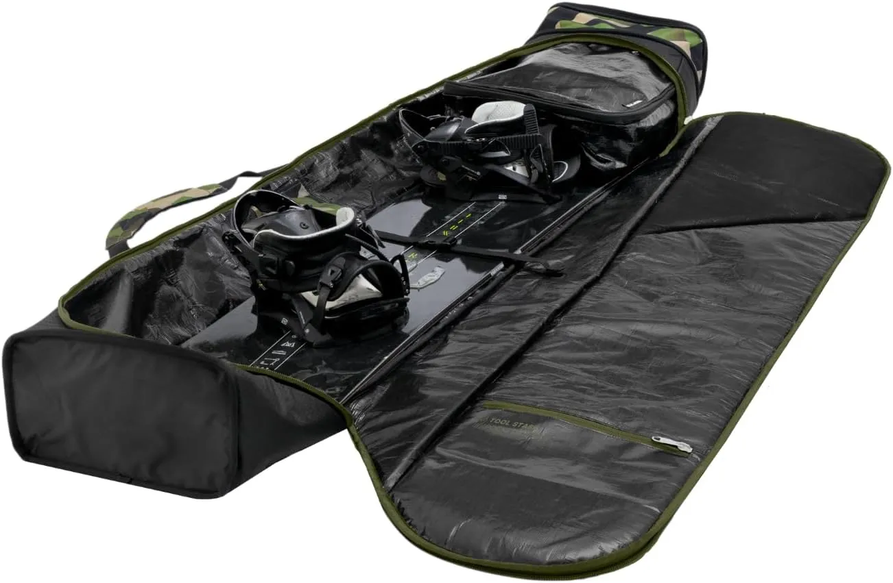 JYRKKÄ Padded Snowboard Bag - Snowboard Travel Bag with Internal Pockets for Snowboarding Gear