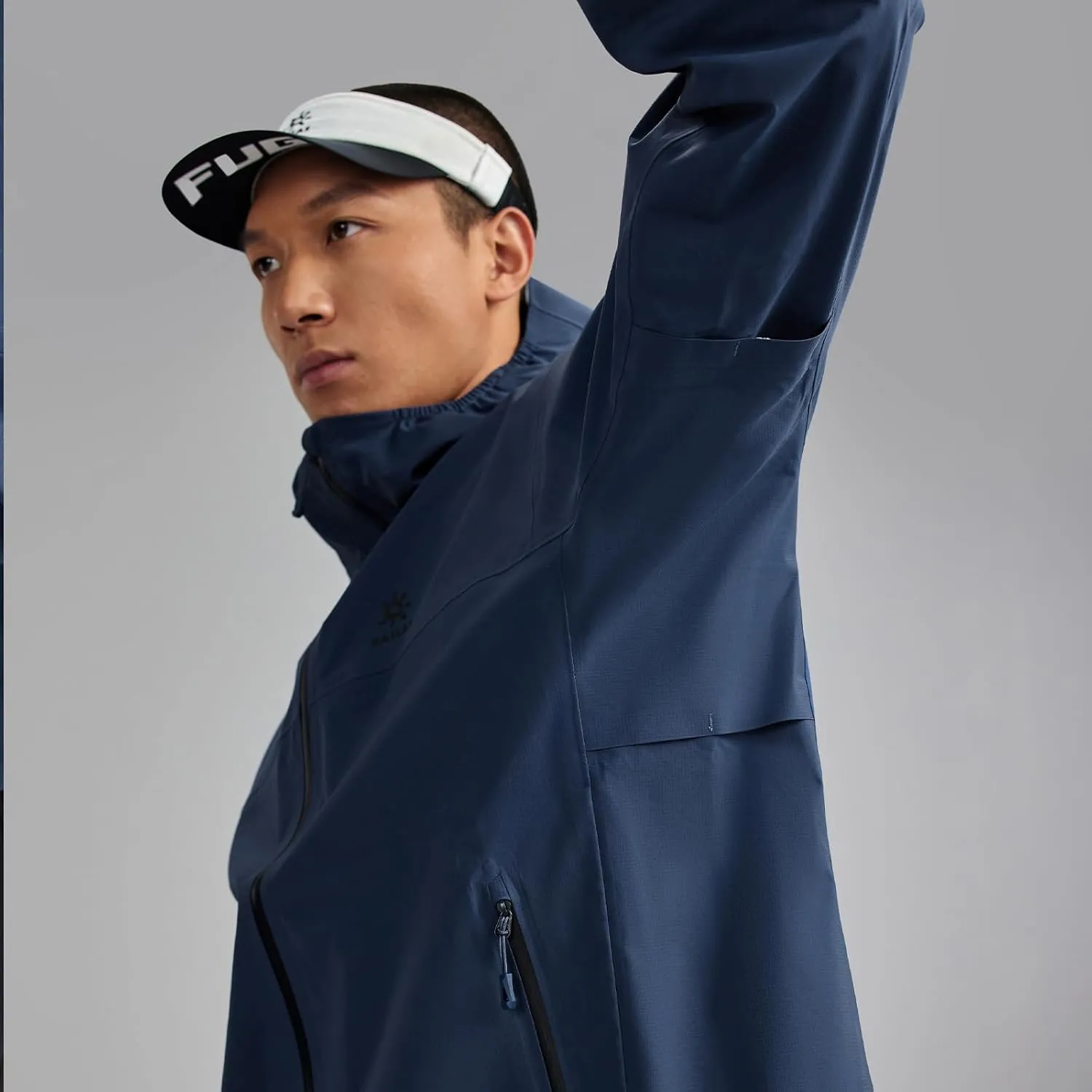 KAILAS Men's Running Jacket Lightweight Windrunner Hooded Track Jacket Packable Outdoor Windproof Rain Shell Athletic