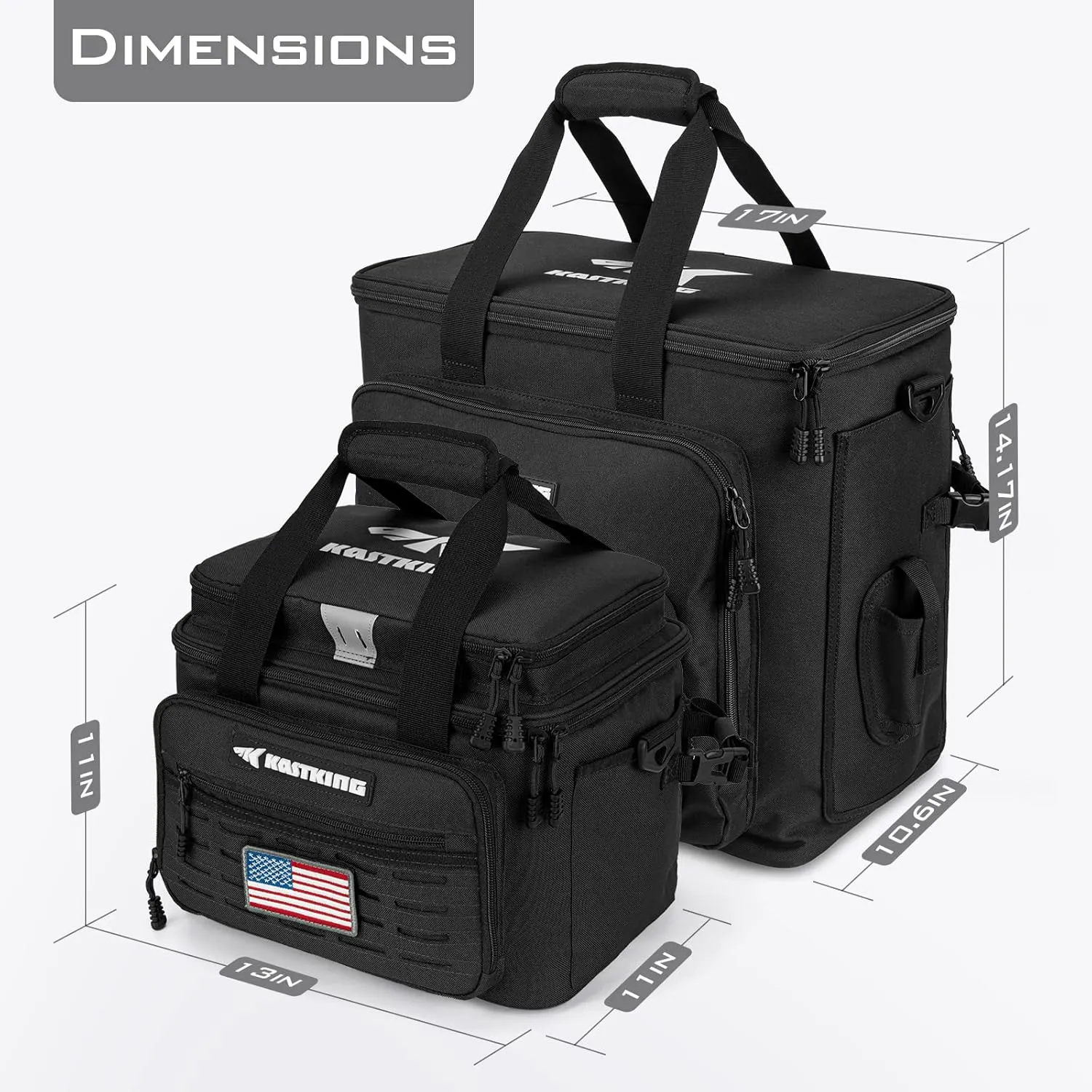 KastKing Fishing Tackle Bags - Saltwater & Freshwater Fishing Bags - Water Resistant, Padded Shoulder Strap - Gear Storage
