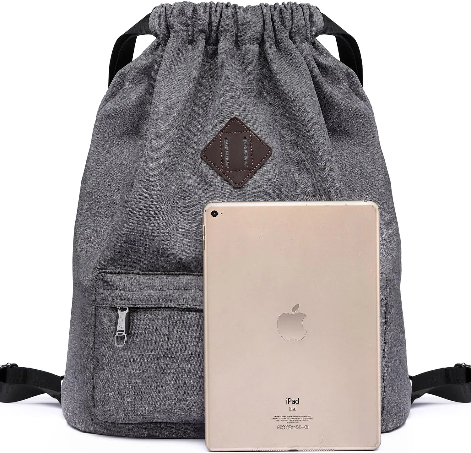 KAUKKO Drawstring Sports Backpack Gym Yoga Bag Shoulder Rucksack for Men and Women