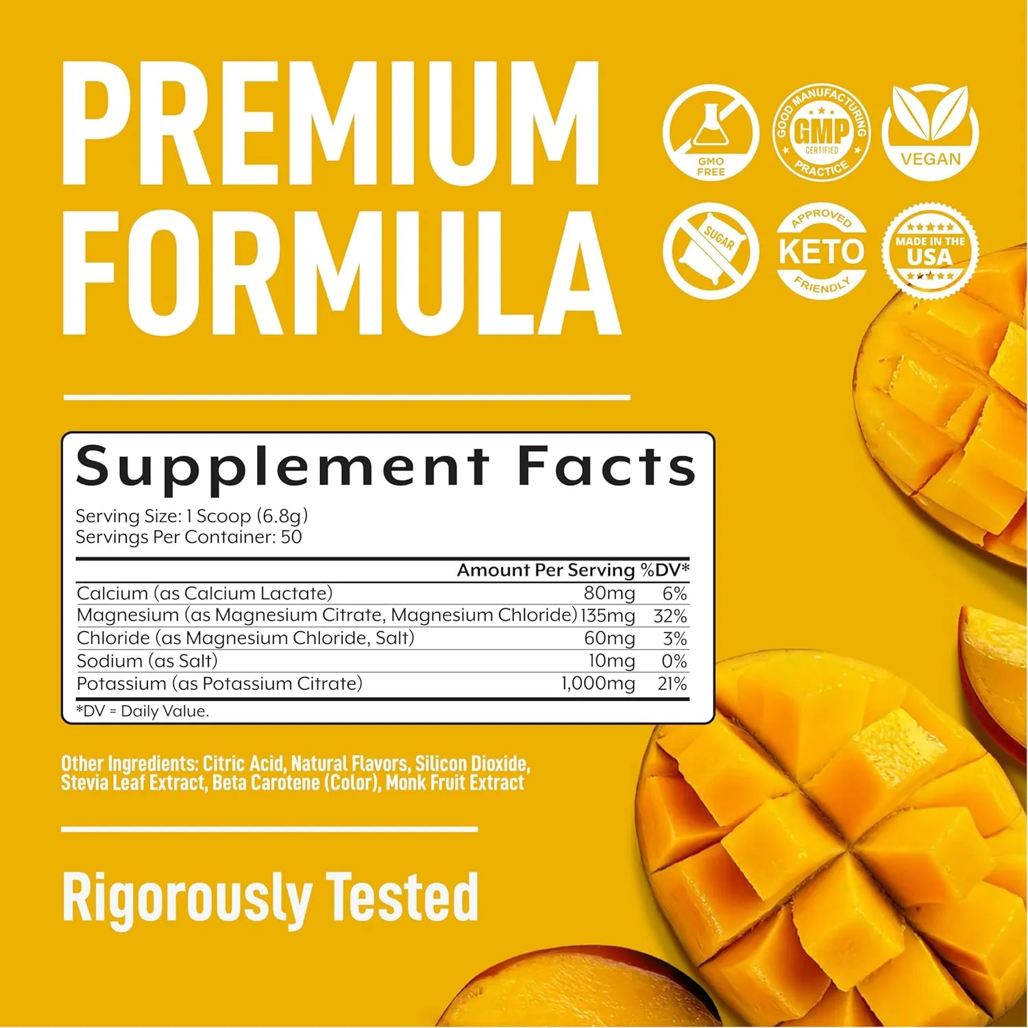 Keppi Mango Electrolytes Powder Packets – 30 Sugar Free Hydration Packets, Keto-Friendly Hydration Packets Perfect for Travel, Gym, and Everyday Refreshment
