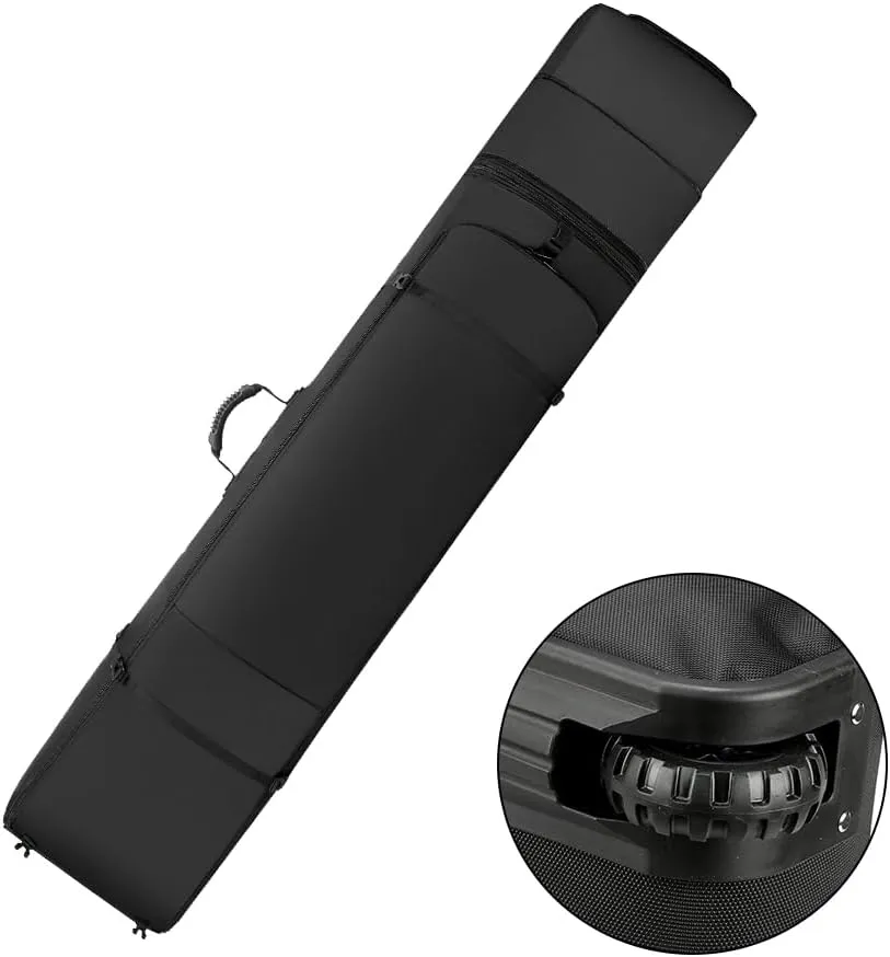 King'sGuard Snowboard Bag With Wheels High-end Padded Waterproof Travel Bag For Skis and Boots Double Snowboard Bag For Air Travel Snowboard Storage and Equipment Bag