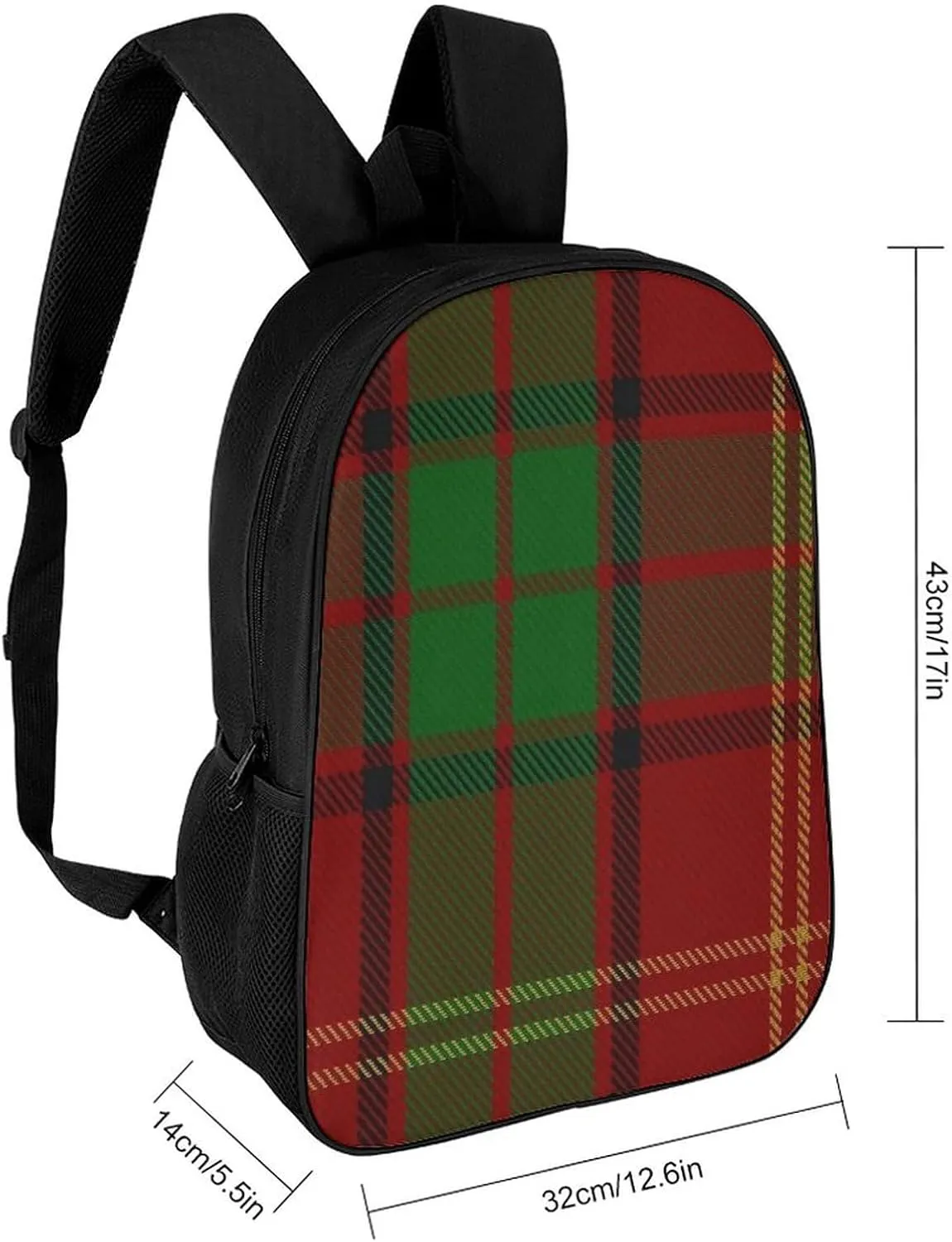 Kirk Clan Family Tartan Backpack Lightweight Waterproof Backpacks Laptop Backpack for Unisex Casual Travel Daypacks Large Capacity