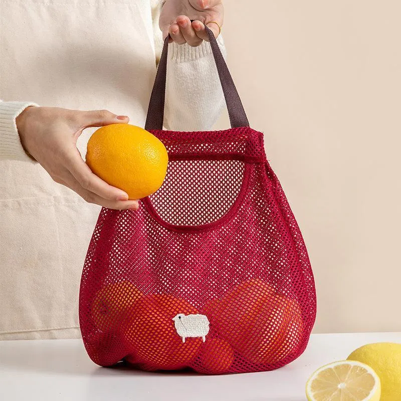 Kitchen Storage Mesh Bag 1PC 3Colours Polyester
